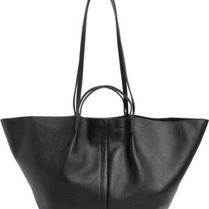 All Saints Black Leather Hobo Bag